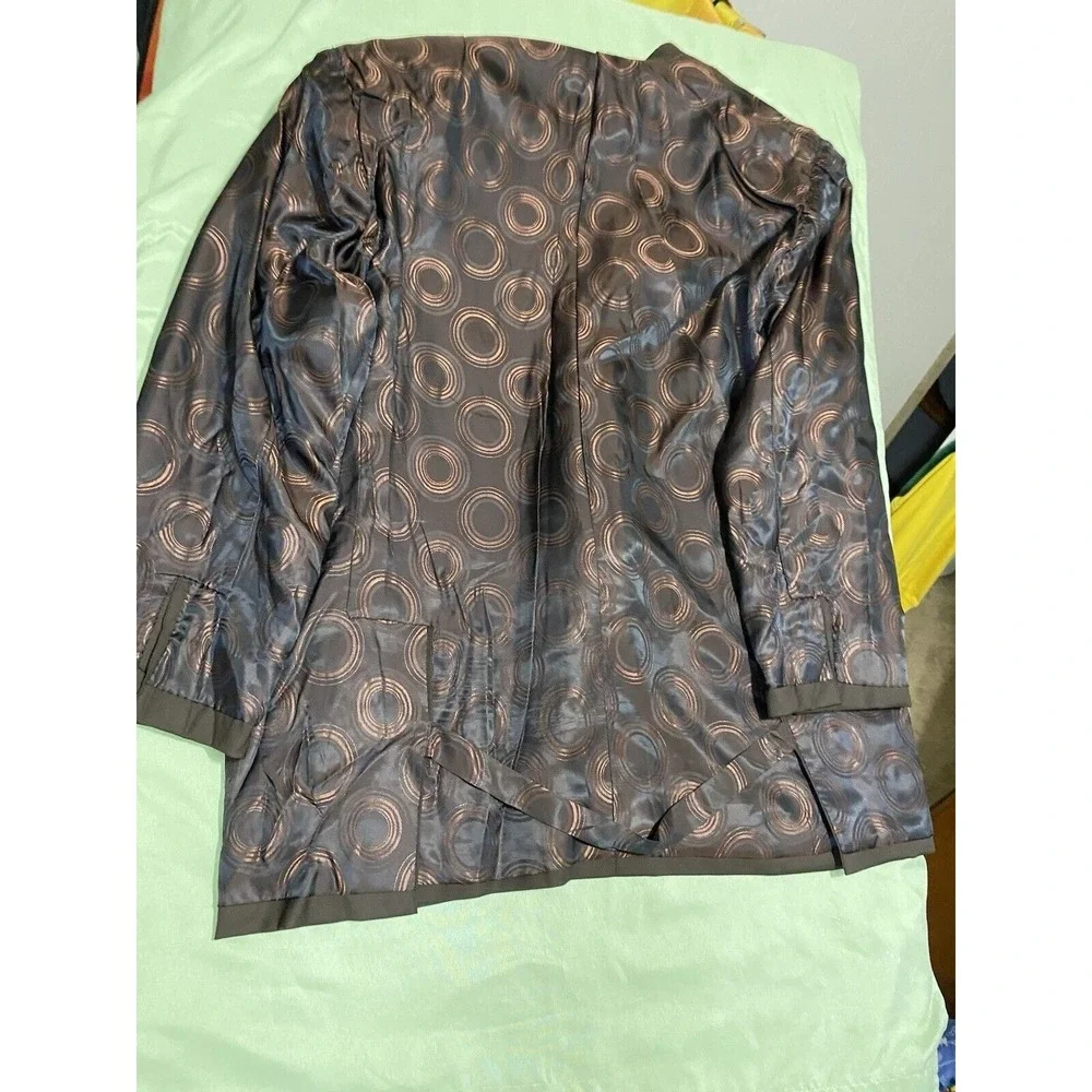 Bespoke Custom 4 Seasons Mens Suit Jacket 3 Button 2XL Short Brown